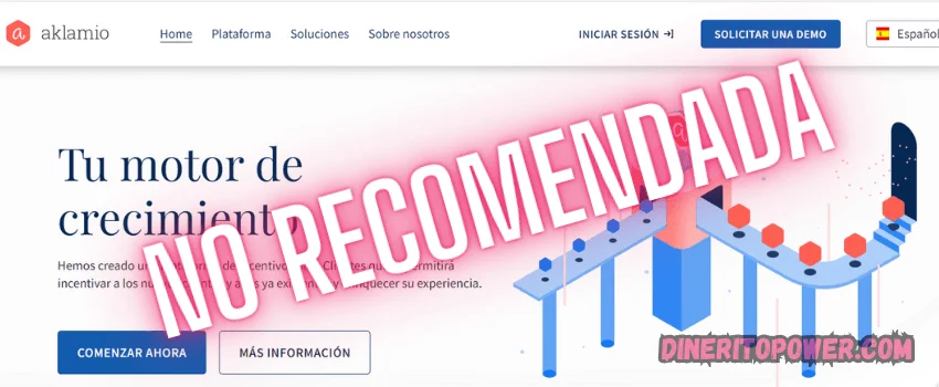 Dejamos de recomendar Aklamio por el siguiente motivo