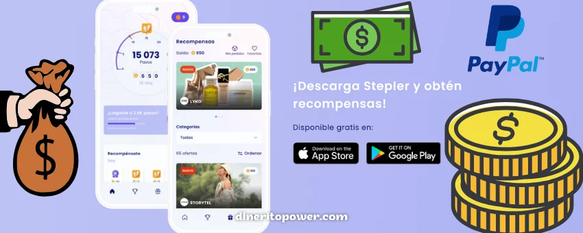 stepler app te permite ganar dinero en paypal mientras caminas